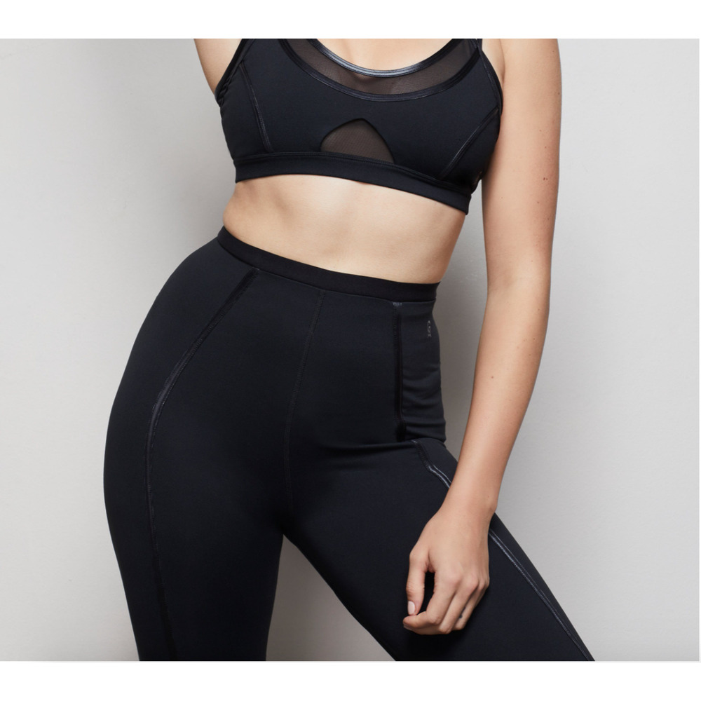 GOOD AMERICAN NWT Black Active Corset Seam Legging // Small - Picture 14 of 15